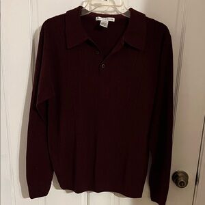 Geoffrey Beene Maroon Sweater
